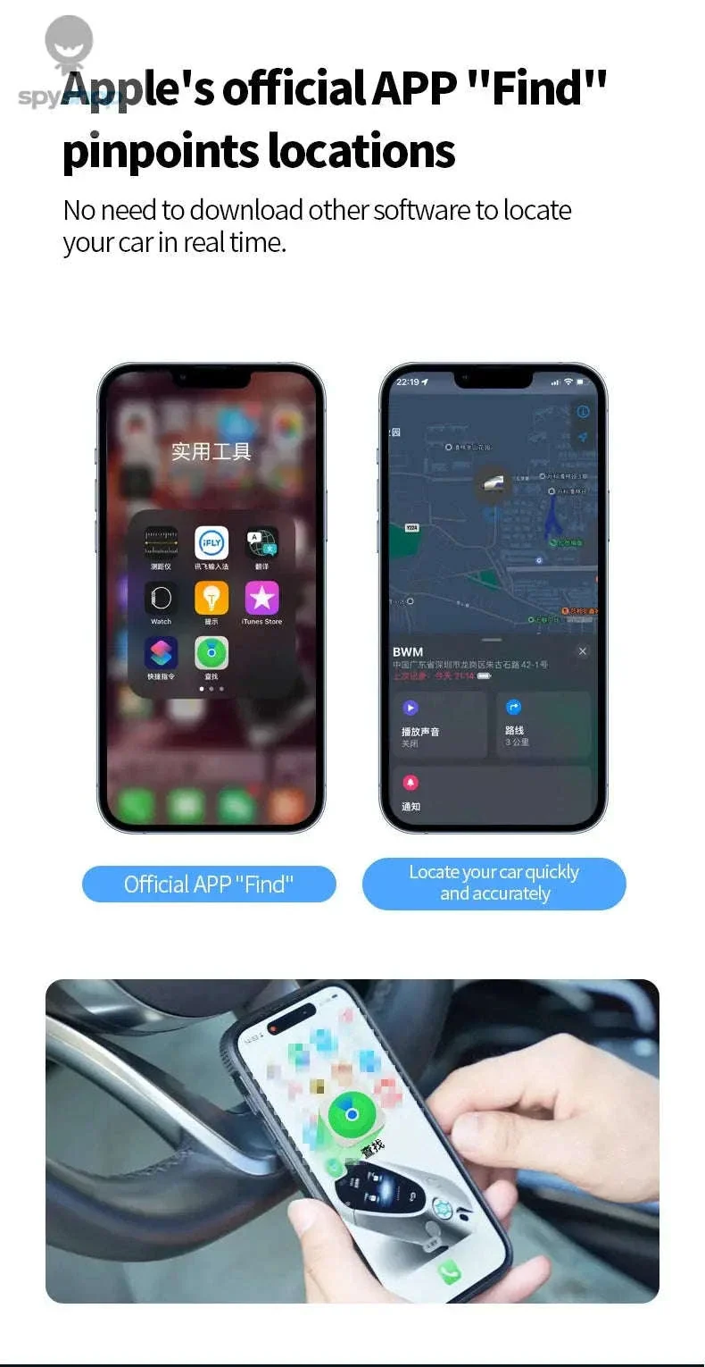 2-in-1 Car Charger GPS Locator with Apple Find My - Image 12