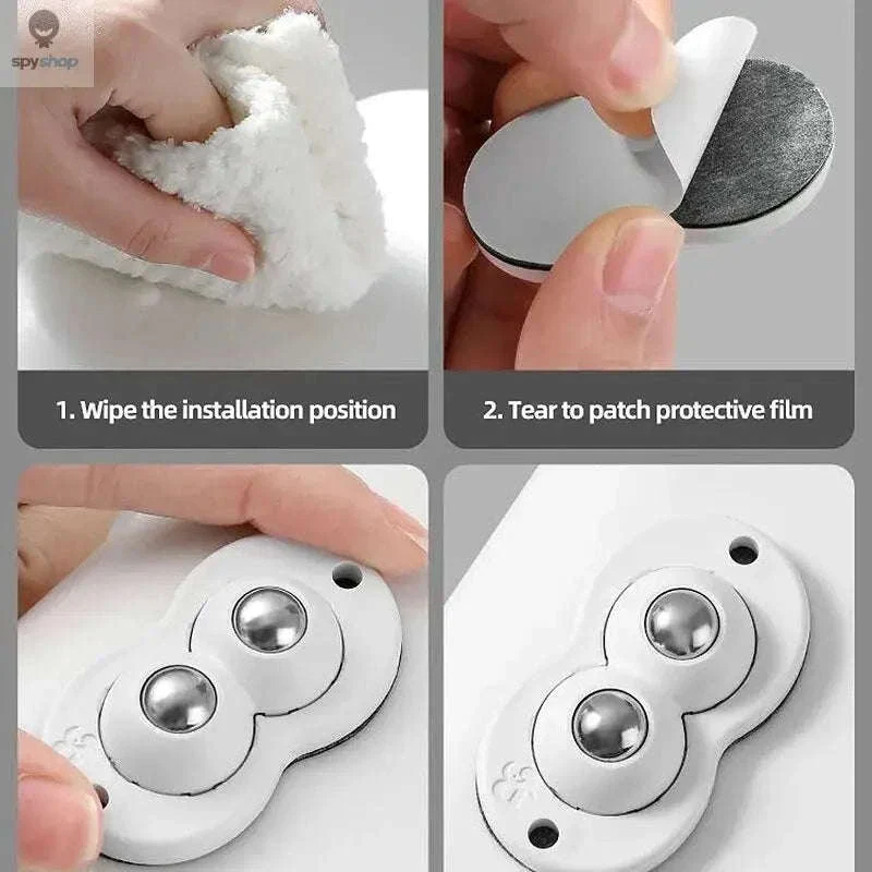 GlideOn Adhesive Casters for Easy Furniture Movement, 4-Pack - Image 4