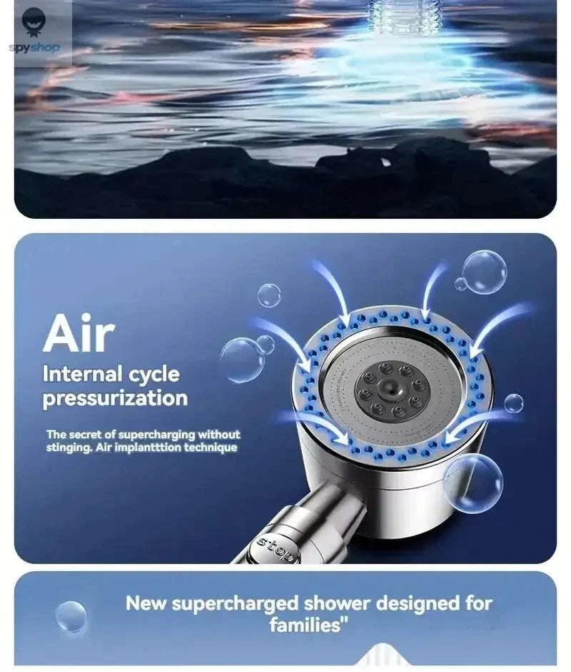 HydroLux High-Pressure Shower Head with Filter and Spray Modes - Image 11