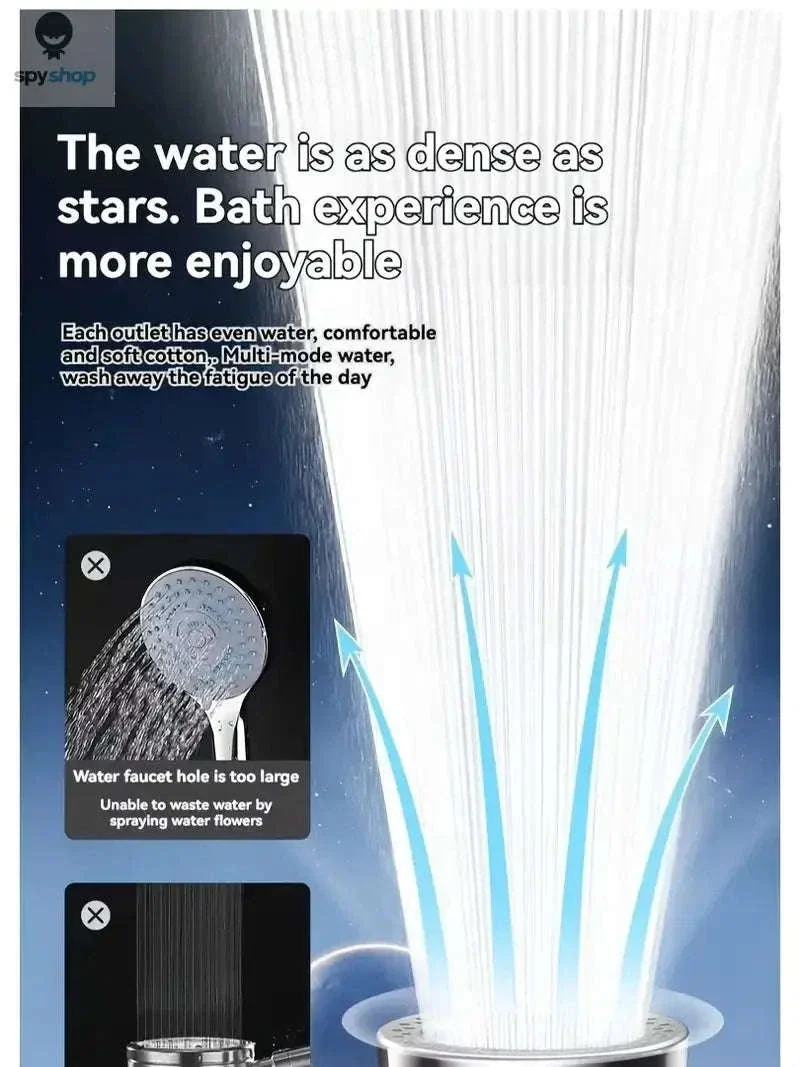 HydroLux High-Pressure Shower Head with Filter and Spray Modes - Image 12