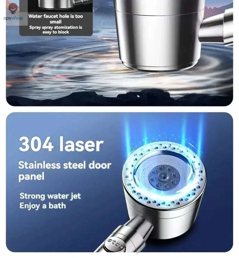 HydroLux High-Pressure Shower Head with Filter and Spray Modes - Image 13