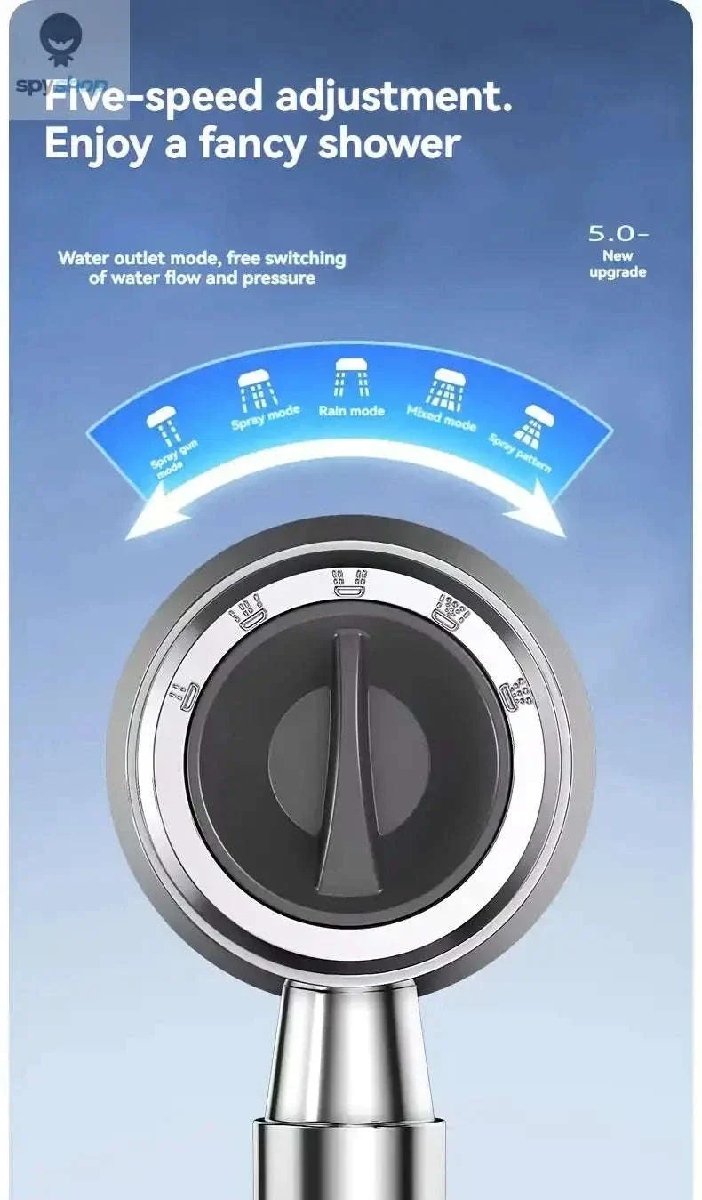 HydroLux High-Pressure Shower Head with Filter and Spray Modes - Image 14