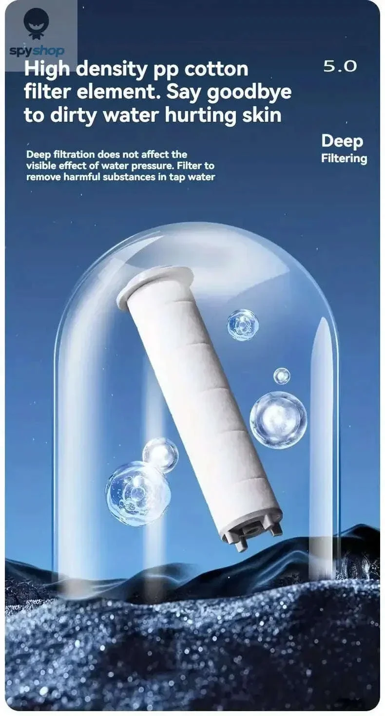 HydroLux High-Pressure Shower Head with Filter and Spray Modes - Image 17