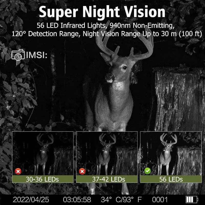 Solar Wildlife Trail Camera with 50MP Photos and 4K Video - Image 6