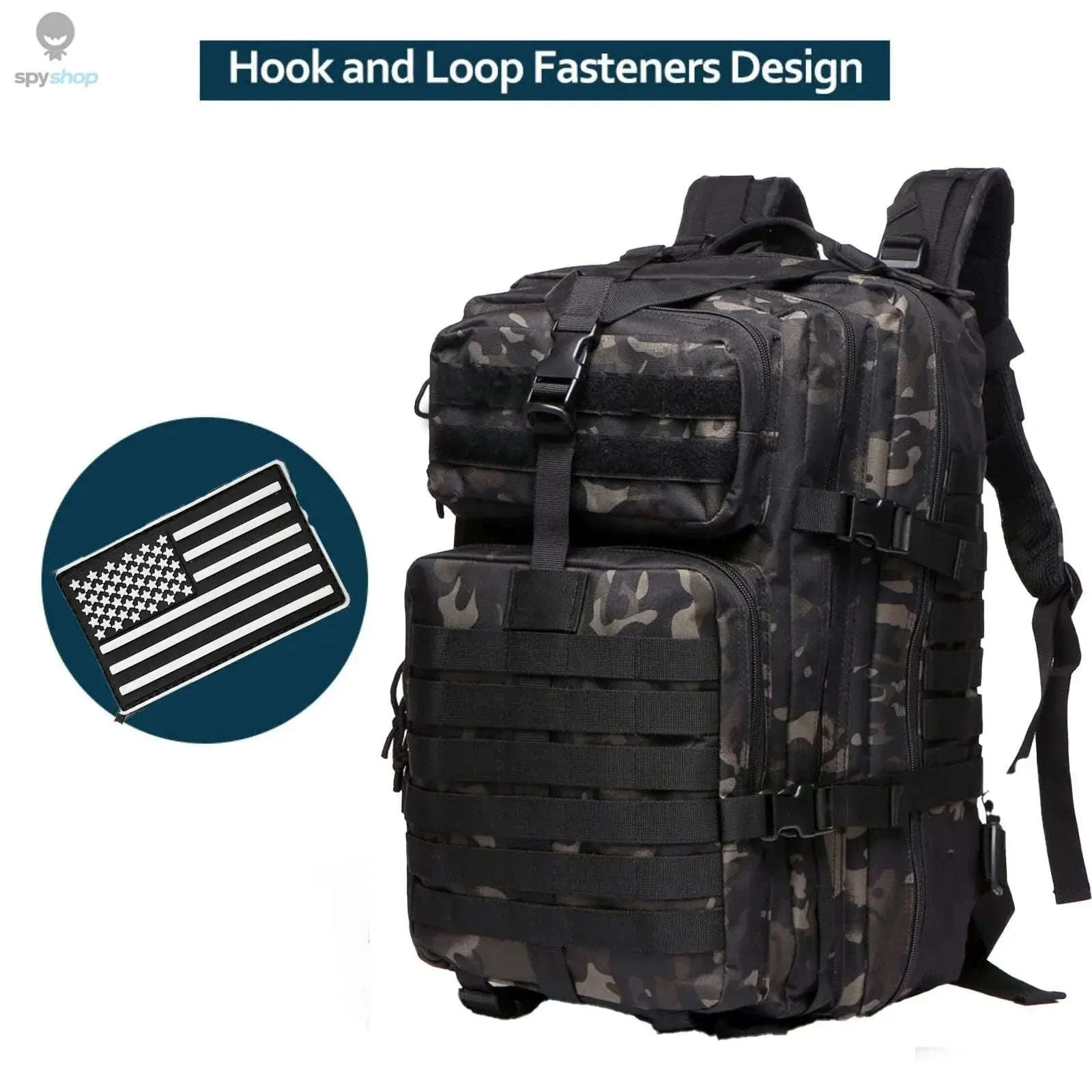 TrailForce Tactical Backpack Waterproof MOLLE Outdoor Pack - Image 14