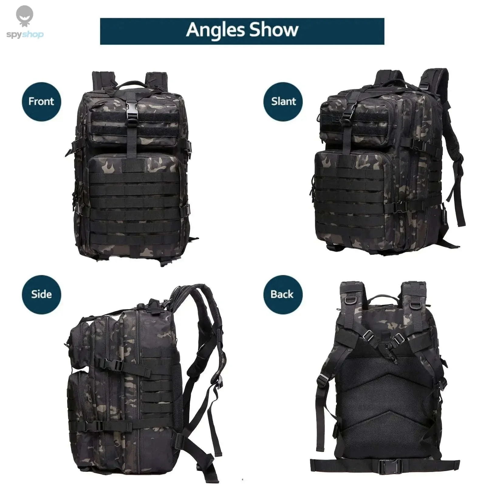 TrailForce Tactical Backpack Waterproof MOLLE Outdoor Pack - Image 15
