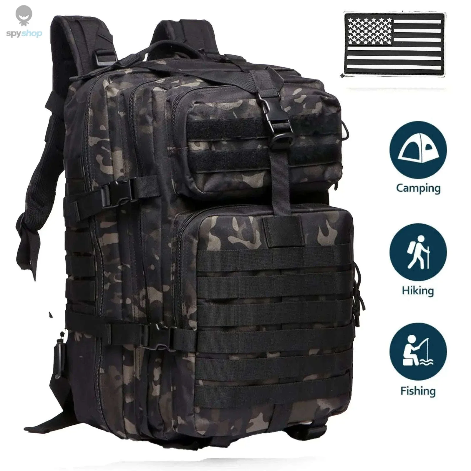 TrailForce Tactical Backpack Waterproof MOLLE Outdoor Pack - Image 19