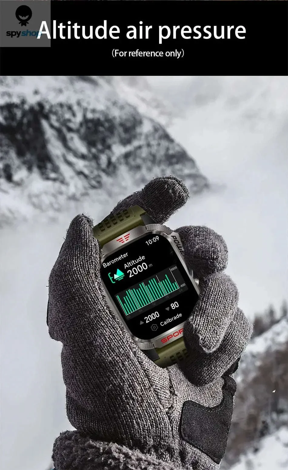 Military GPS Smart Watch with Compass, Flashlight and Bluetooth Calling - Image 17
