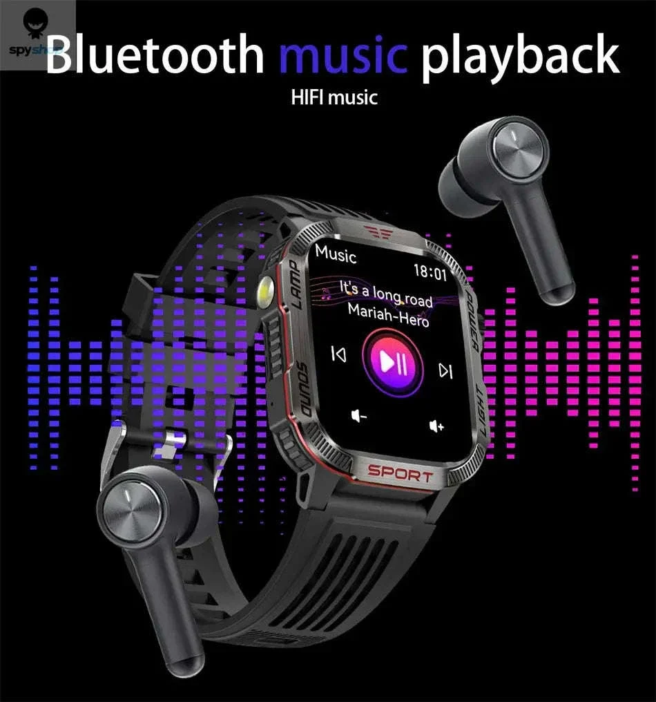 Military GPS Smart Watch with Compass, Flashlight and Bluetooth Calling - Image 23