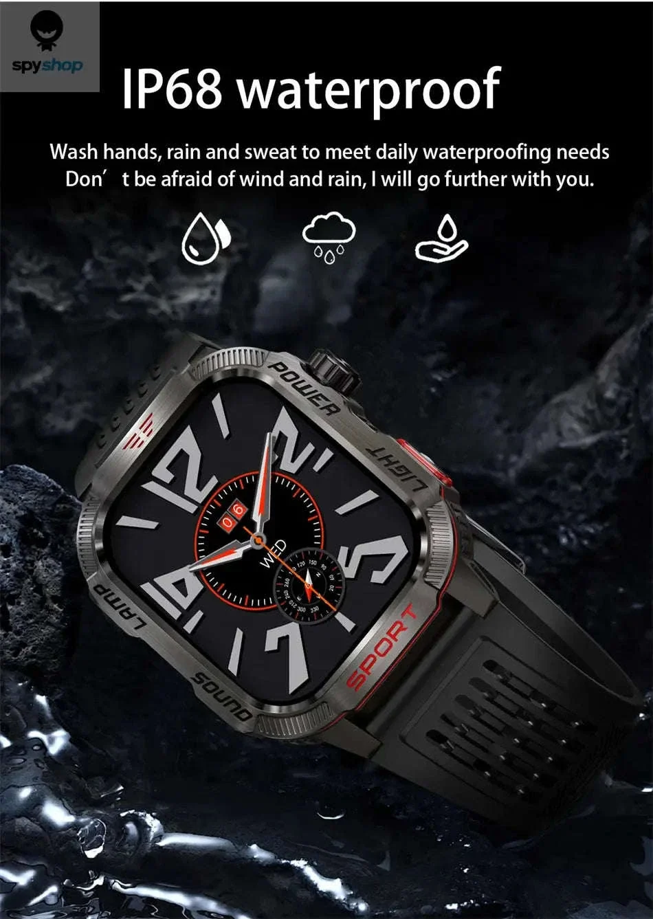 Military GPS Smart Watch with Compass, Flashlight and Bluetooth Calling - Image 25