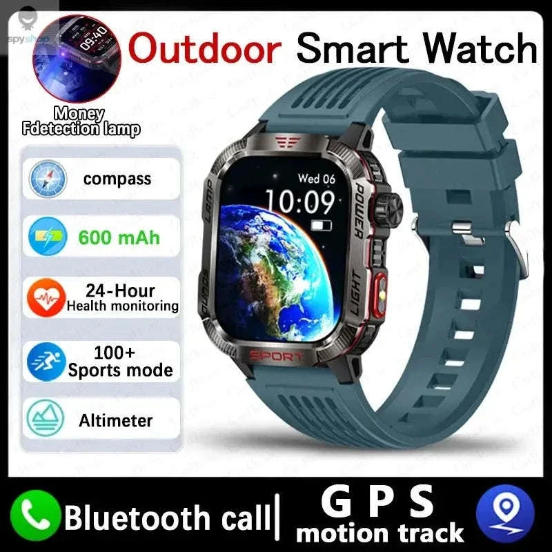 Military GPS Smart Watch with Compass, Flashlight and Bluetooth Calling - Image 34