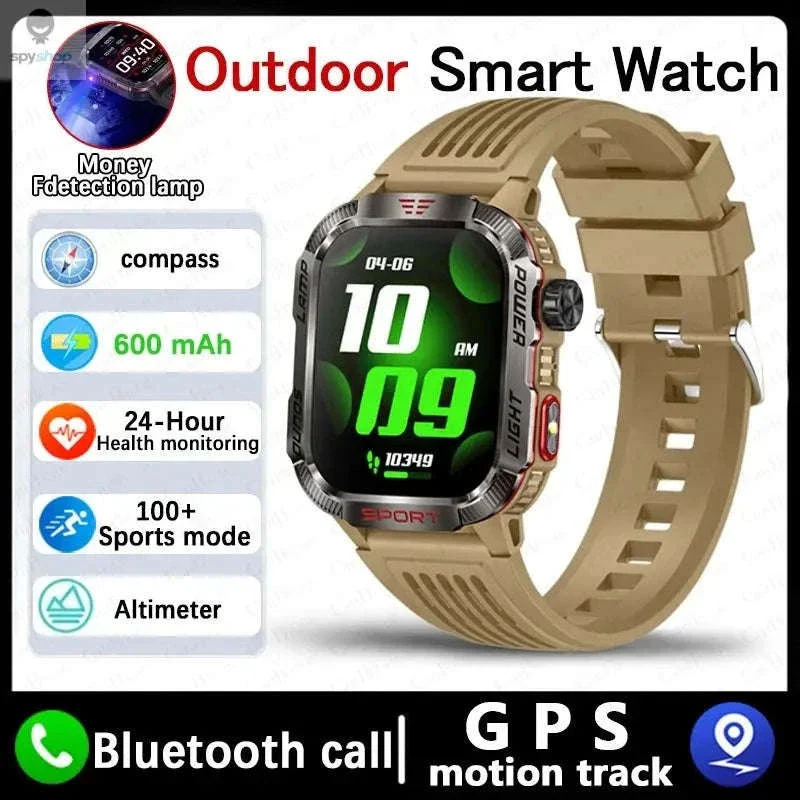 Military GPS Smart Watch with Compass, Flashlight and Bluetooth Calling - Image 35