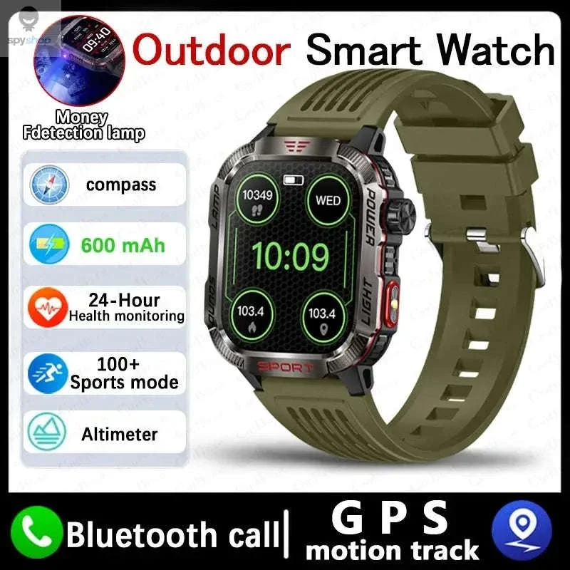 Military GPS Smart Watch with Compass, Flashlight and Bluetooth Calling - Image 37