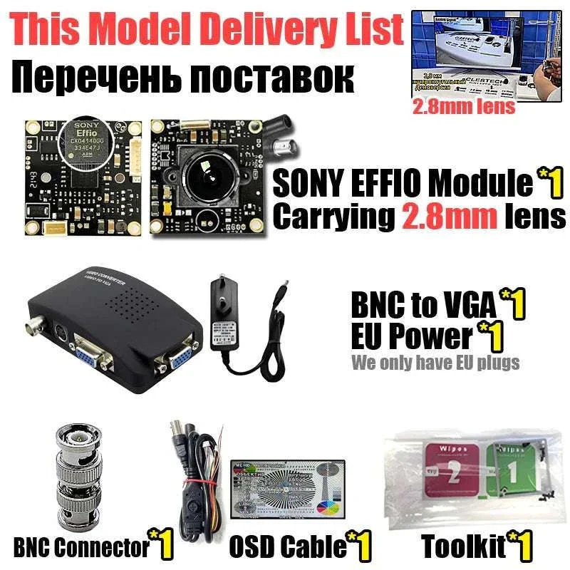 Sony Effio CCTV Camera Module Kit 800TVL LowLux 0.001lux - Image 39