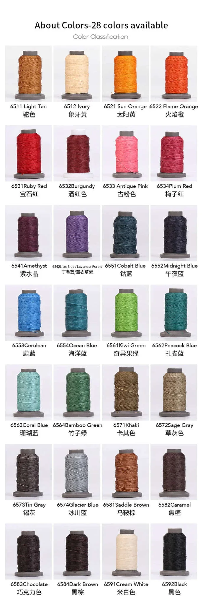 0.45mm Waxed Polyester Leather Sewing Thread 120m Spool - Image 7
