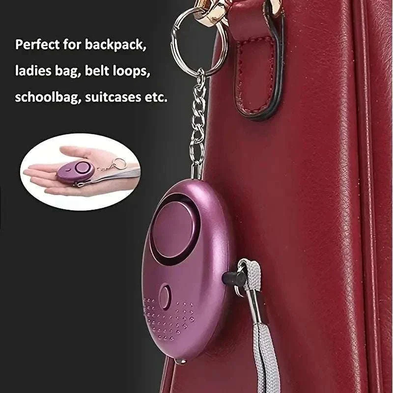 130dB Personal Safety Alarm Keychain with LED Light (1–4 Pack) - Image 2