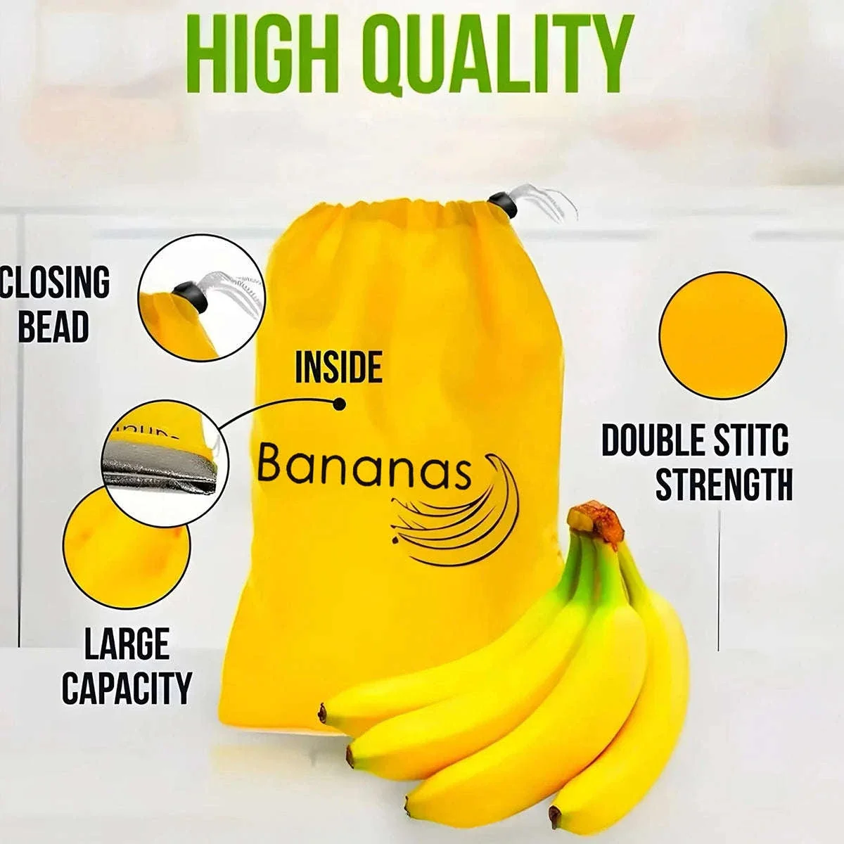 Insulated Banana Preserve Bag for Fresher Fruit on the Go - Image 2