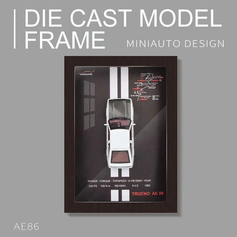 1:32 Diecast Metal Sports Car Frame Wall Decor Model - Image 4