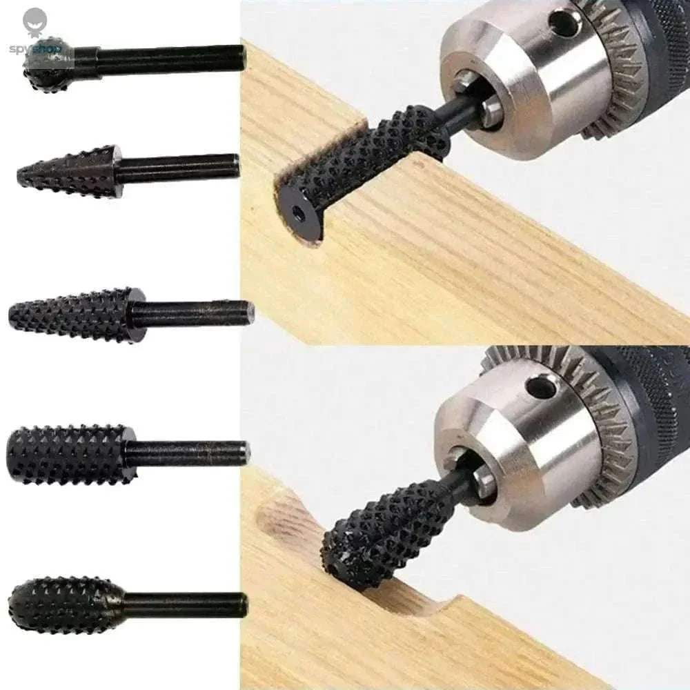 Woodworking Drill Bit Set, 5-Piece 1/4" Titanium Bits