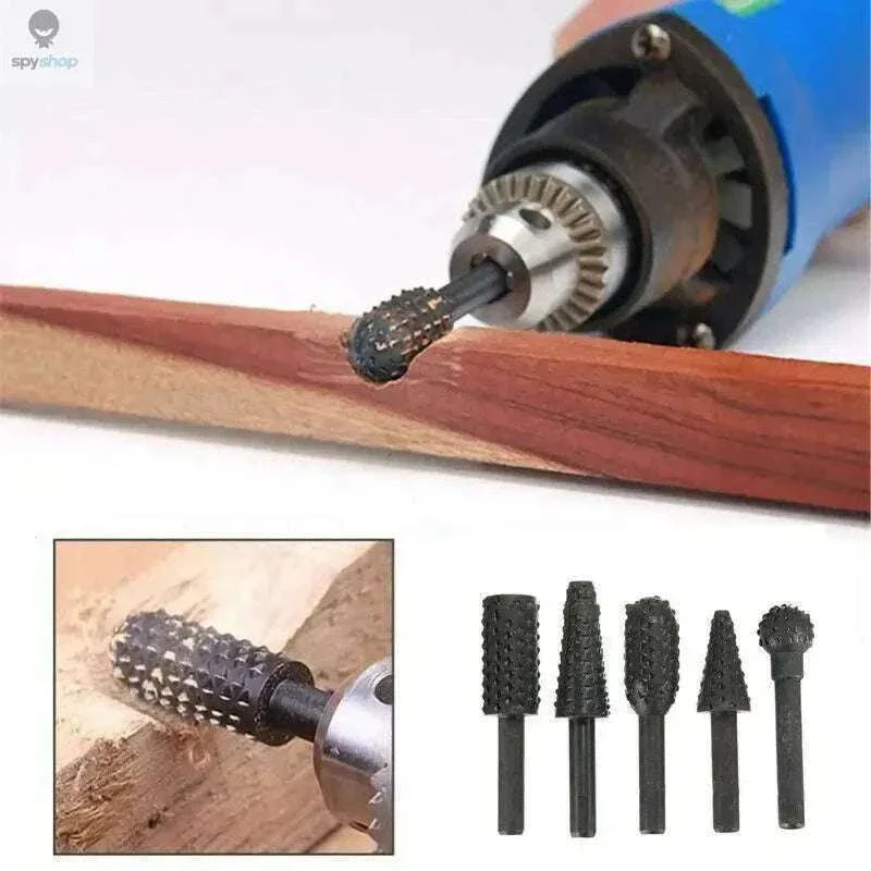 Woodworking Drill Bit Set, 5-Piece 1/4" Titanium Bits - Image 2
