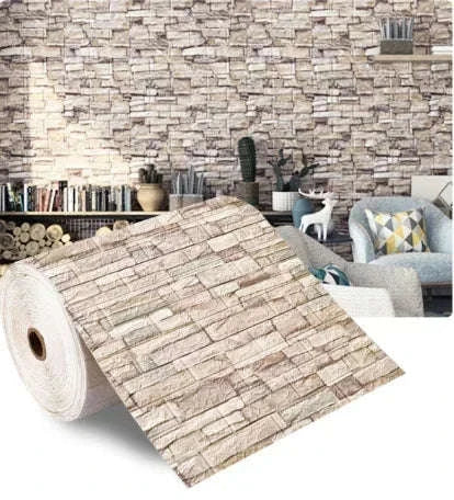 3D Brick Wall Sticker Wallpaper Roll for Easy Room Refresh - Image 10