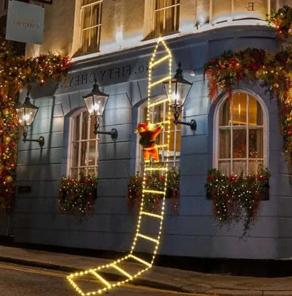 Christmas LED Santa Claus Climbing Ladder Light - Image 10