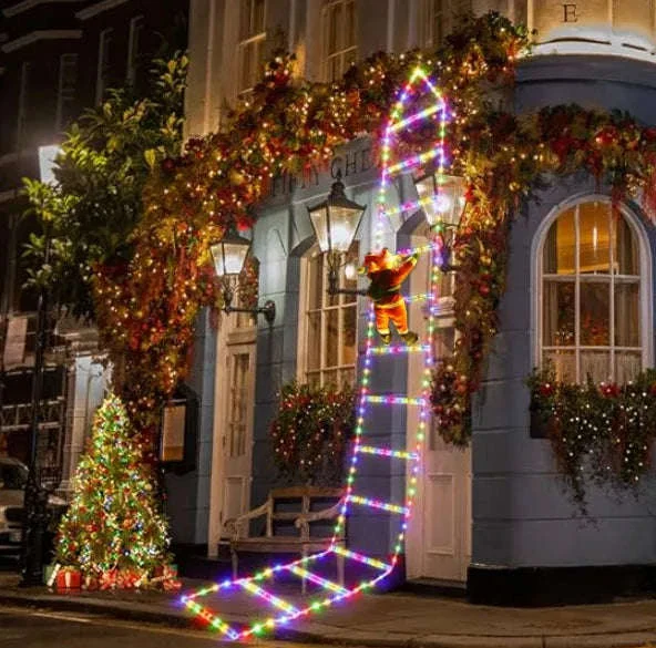Christmas LED Santa Claus Climbing Ladder Light - Image 11