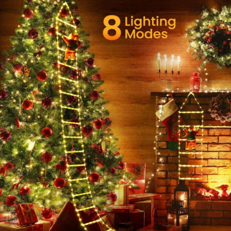 Christmas LED Santa Claus Climbing Ladder Light - Image 3