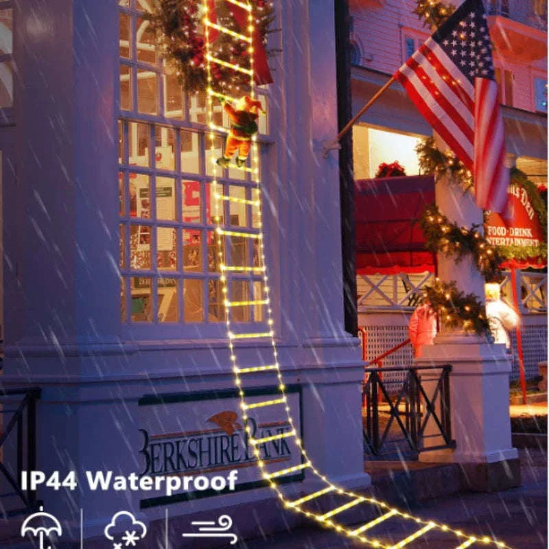 Christmas LED Santa Claus Climbing Ladder Light - Image 4