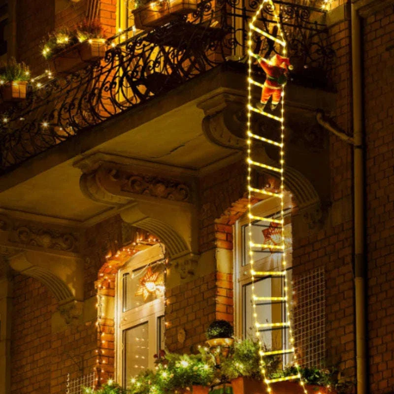 Christmas LED Santa Claus Climbing Ladder Light - Image 5