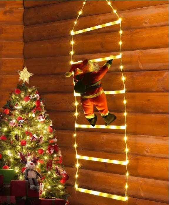 Christmas LED Santa Claus Climbing Ladder Light - Image 8