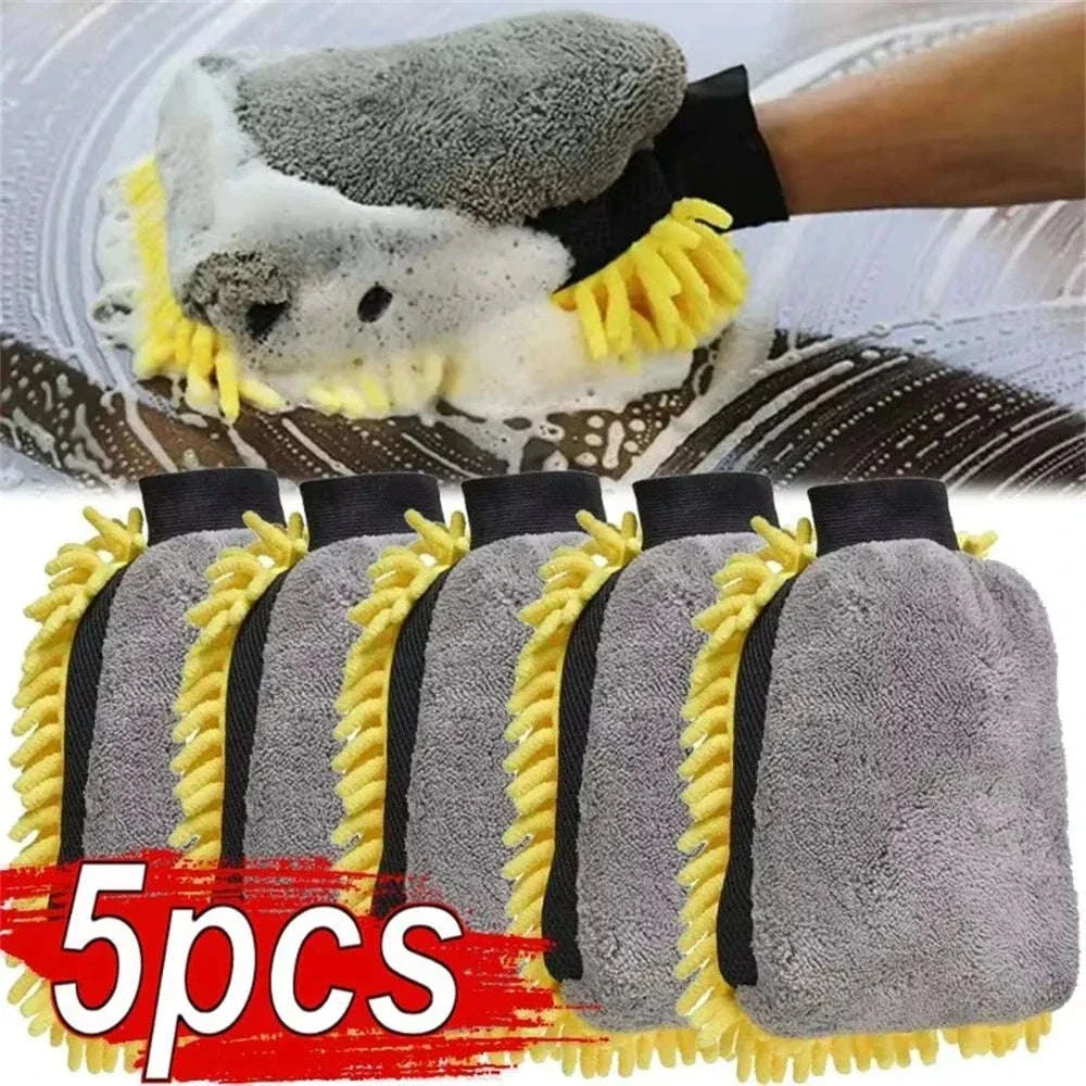 Microfiber Car Washing Gloves for Gentle, Thorough Cleaning