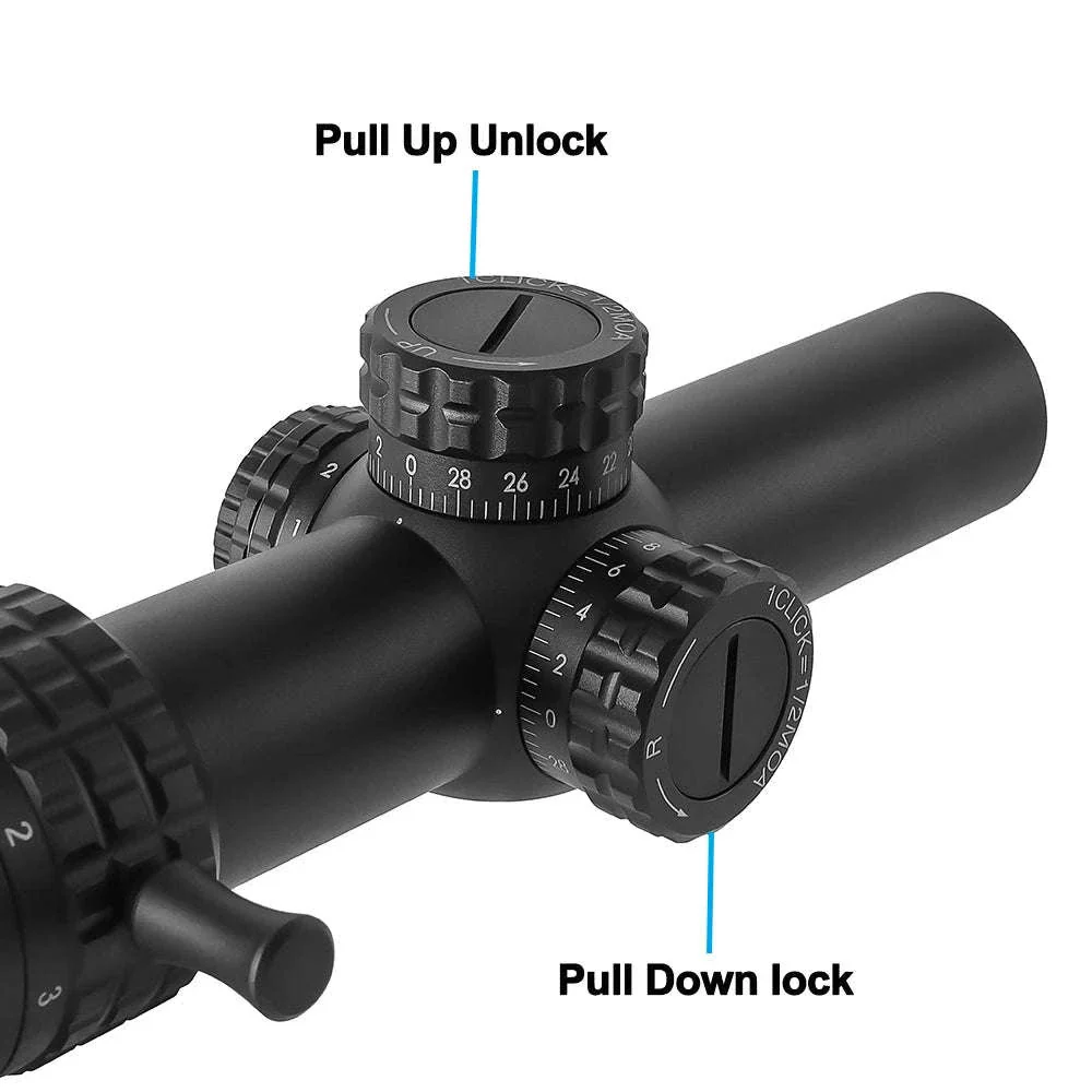 1-5x24 Tactical Rifle Scope with Red/Green Illumination - Image 4