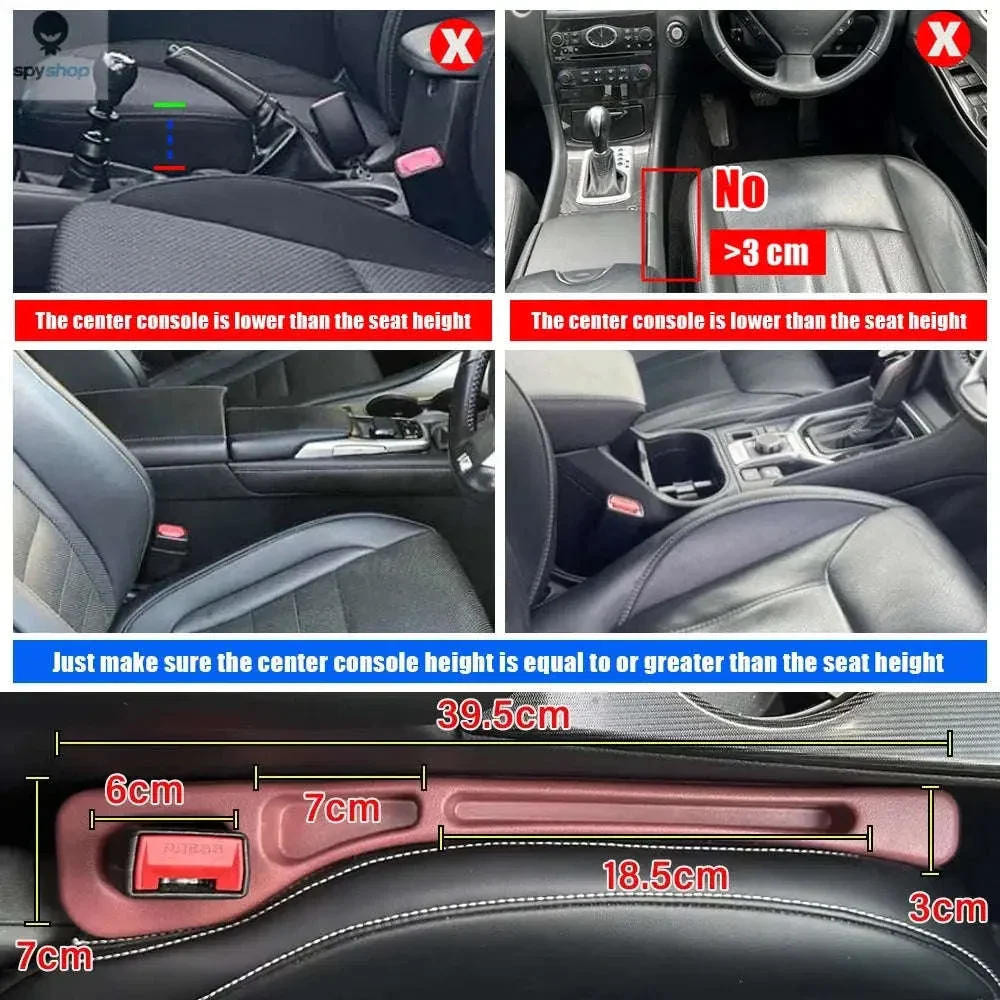 Car Seat Gap Filler with Leakproof Organizer Storage - Image 3
