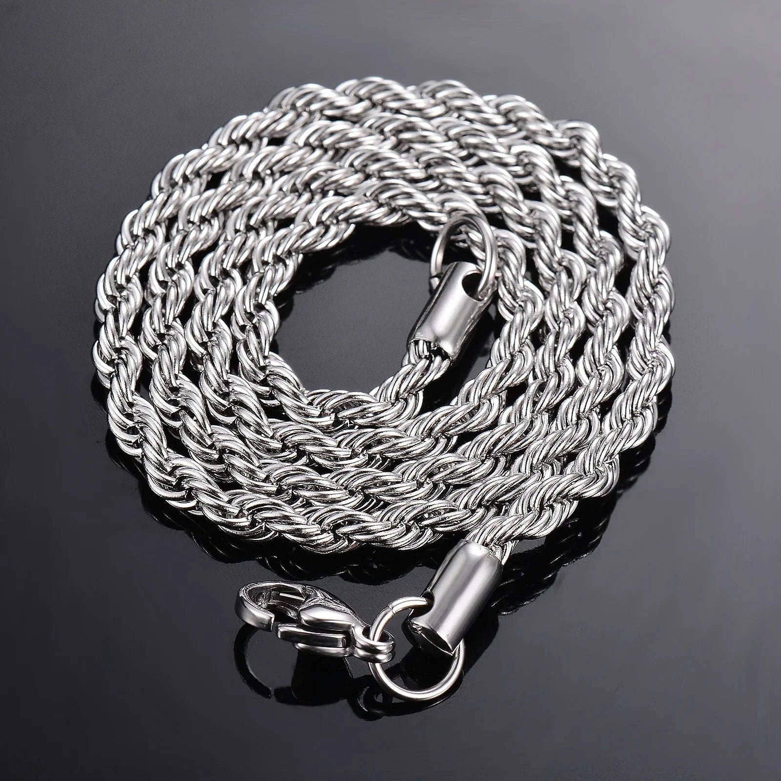 925 Sterling Silver Rope Chain Necklace or Bracelet - Image 5