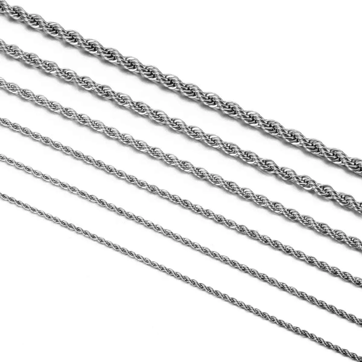 925 Sterling Silver Rope Chain Necklace or Bracelet - Image 6