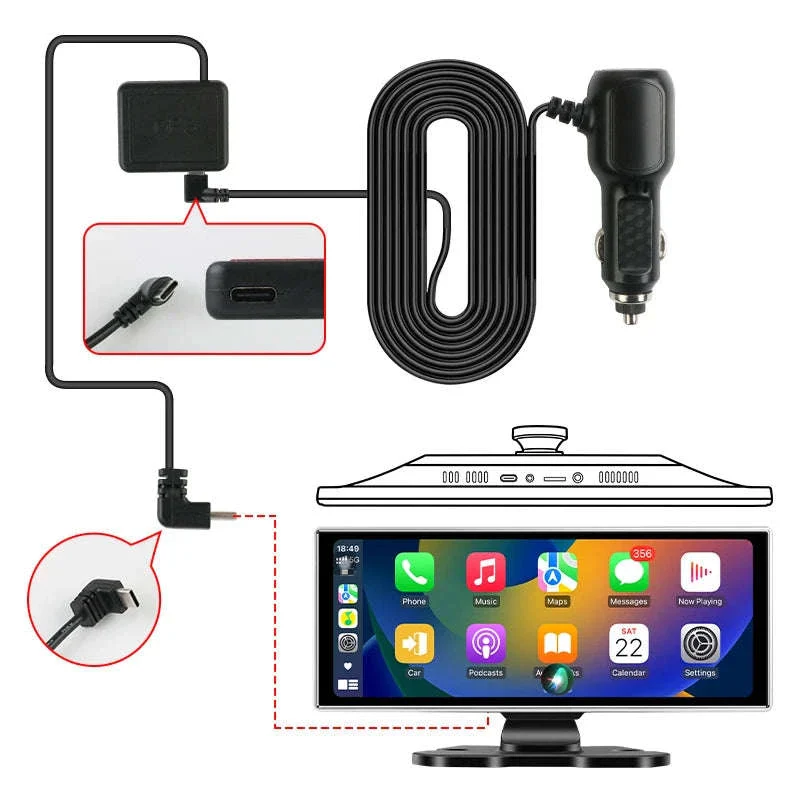 11.26 Inch 4K Car DVR with Wireless CarPlay and Android Auto - Image 26