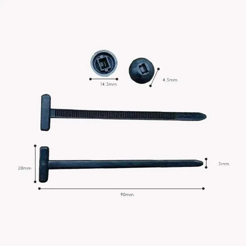 Black Nylon Self-Locking Cable Tie Buckles for Cable Management - Image 6