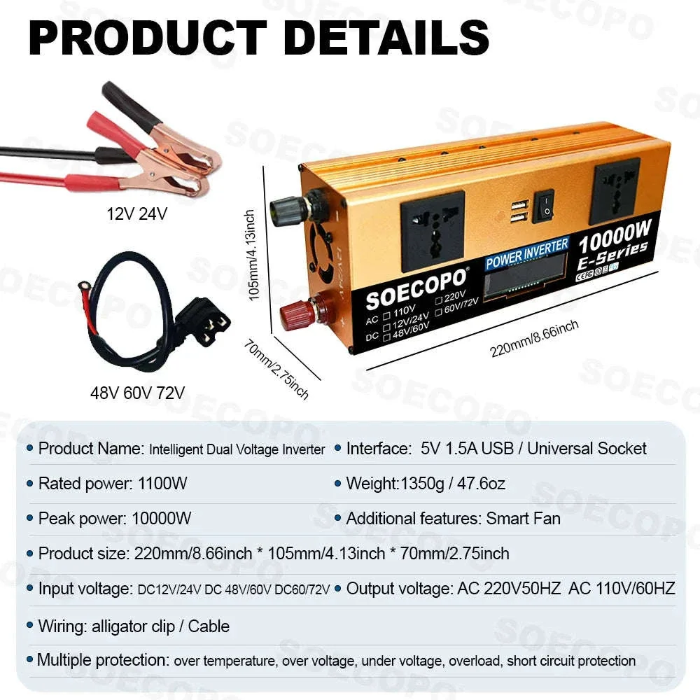 Complete Solar Power Kit with 10000W Inverter for Home & Outdoor Backup - Image 4