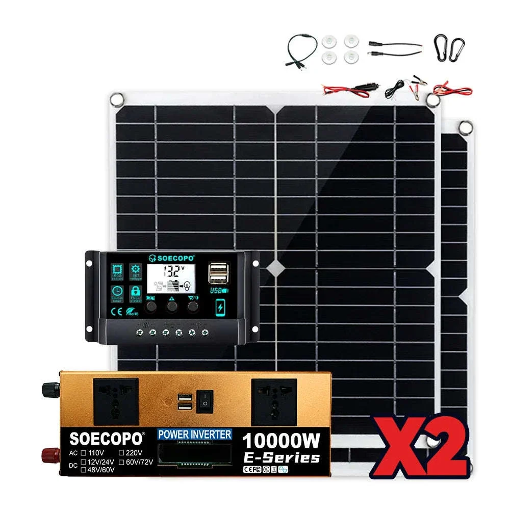 Complete Solar Power Kit with 10000W Inverter for Home & Outdoor Backup - Image 7