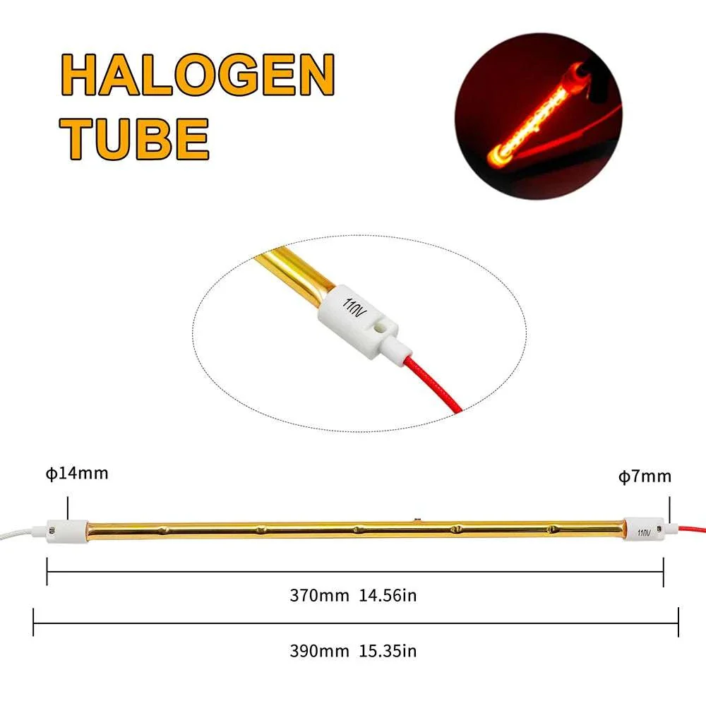 1000W Infrared Halogen Heating Lamp for Paint Drying & Curing - Image 3