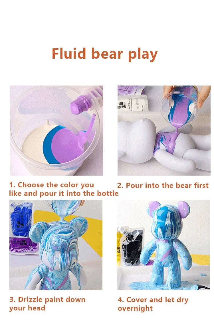 100ml Fluid Acrylic Paint Pouch for Bold Creative Colour - Image 11