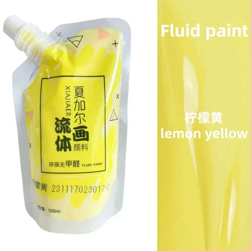 100ml Fluid Acrylic Paint Pouch for Bold Creative Colour - Image 14