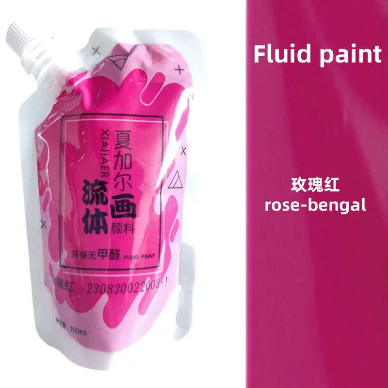 100ml Fluid Acrylic Paint Pouch for Bold Creative Colour - Image 15