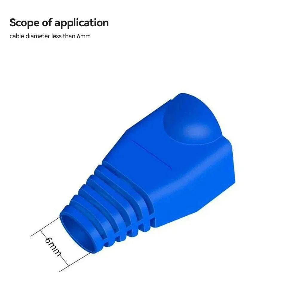 100pcs RJ45 Cable Boots for CAT5E and CAT6 Connectors - Image 10