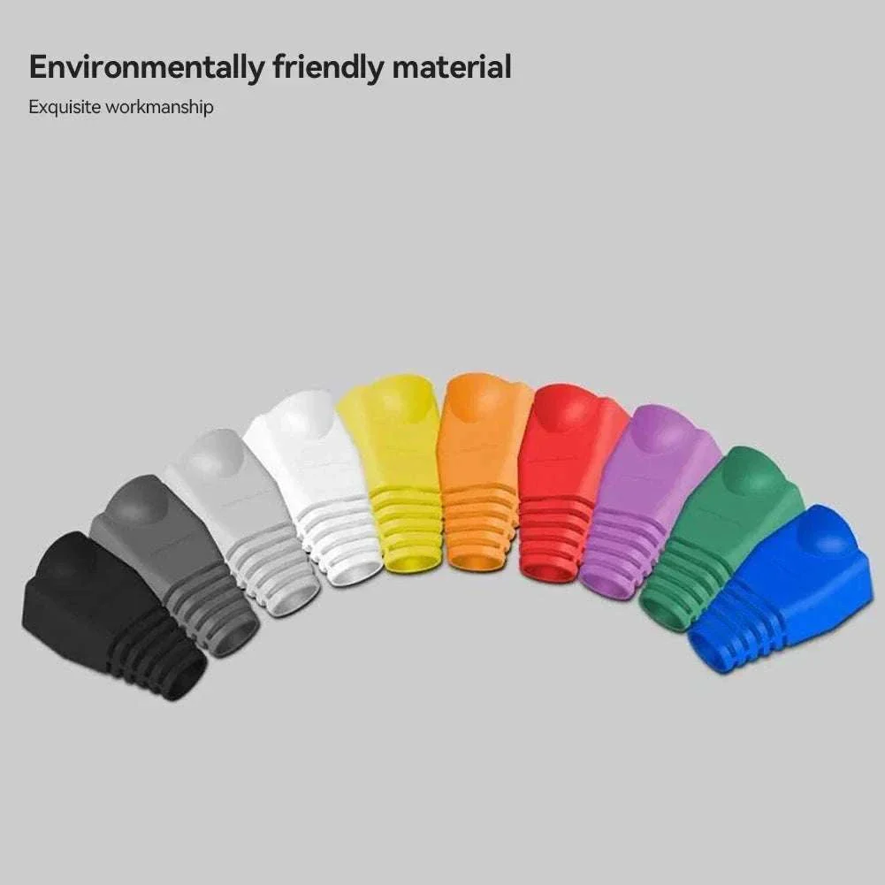100pcs RJ45 Cable Boots for CAT5E and CAT6 Connectors - Image 11