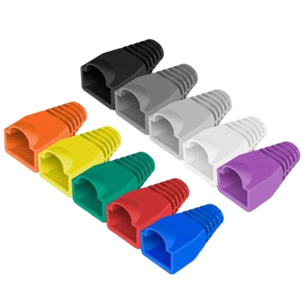 100pcs RJ45 Cable Boots for CAT5E and CAT6 Connectors - Image 3