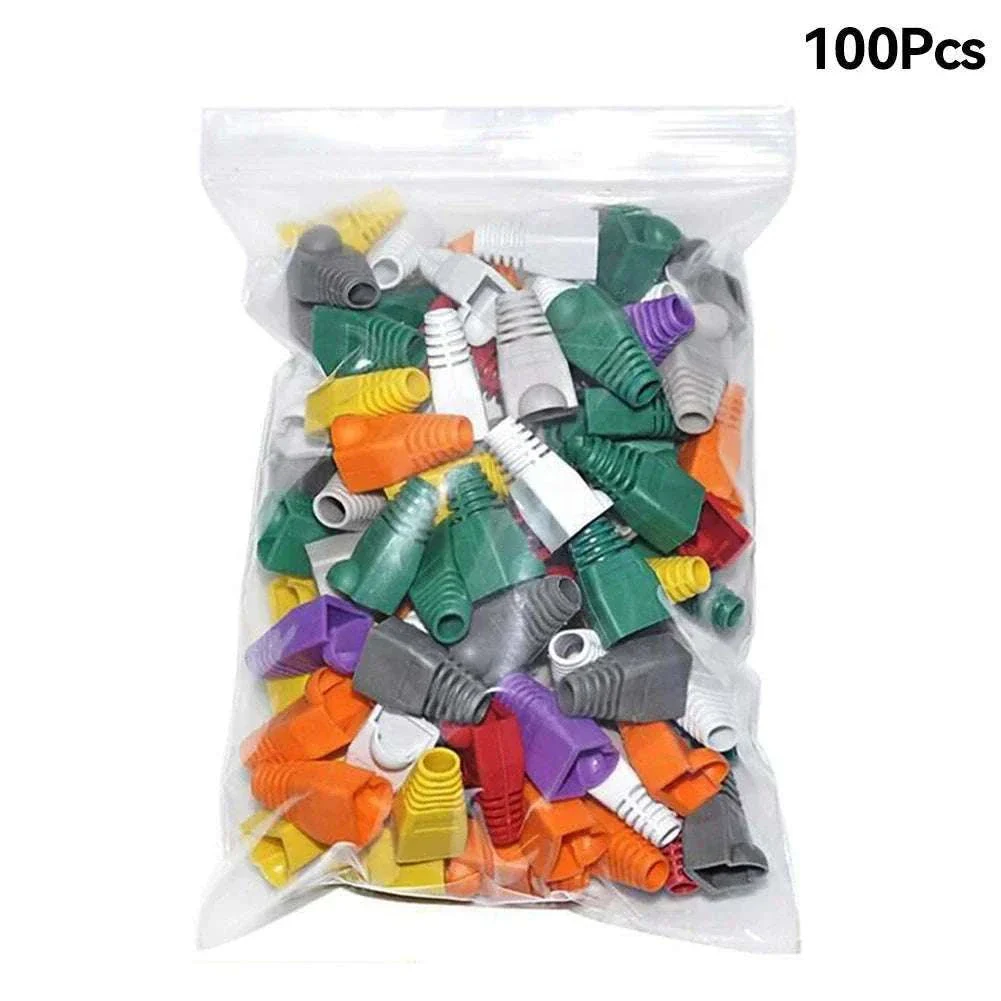 100pcs RJ45 Cable Boots for CAT5E and CAT6 Connectors - Image 6