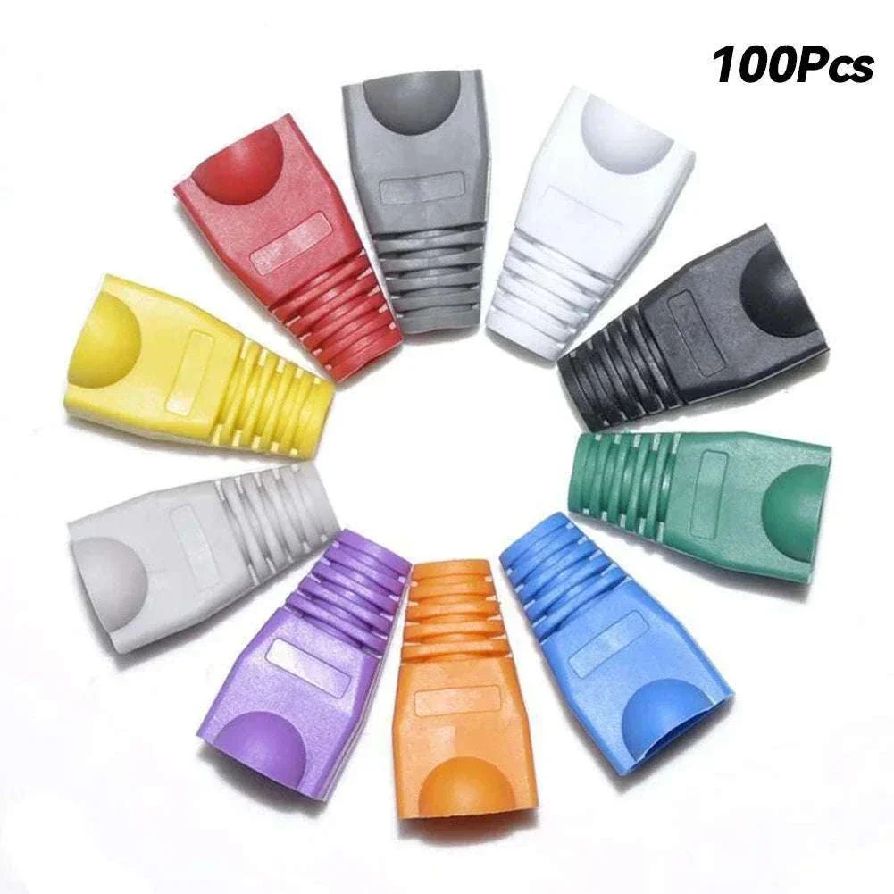 100pcs RJ45 Cable Boots for CAT5E and CAT6 Connectors - Image 7