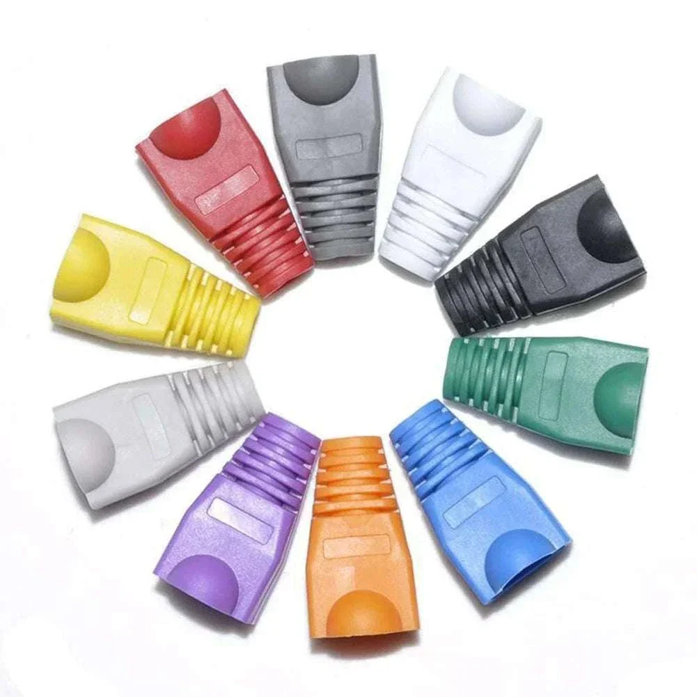 100pcs RJ45 Cable Boots for CAT5E and CAT6 Connectors - Image 8